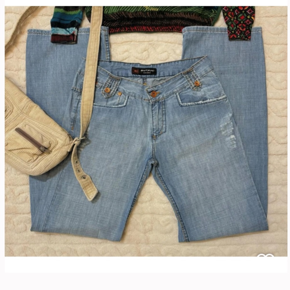 Stylish Light Blue Flare Jeans
